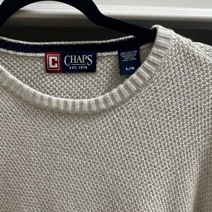 Chaps Cream Knit Sweater